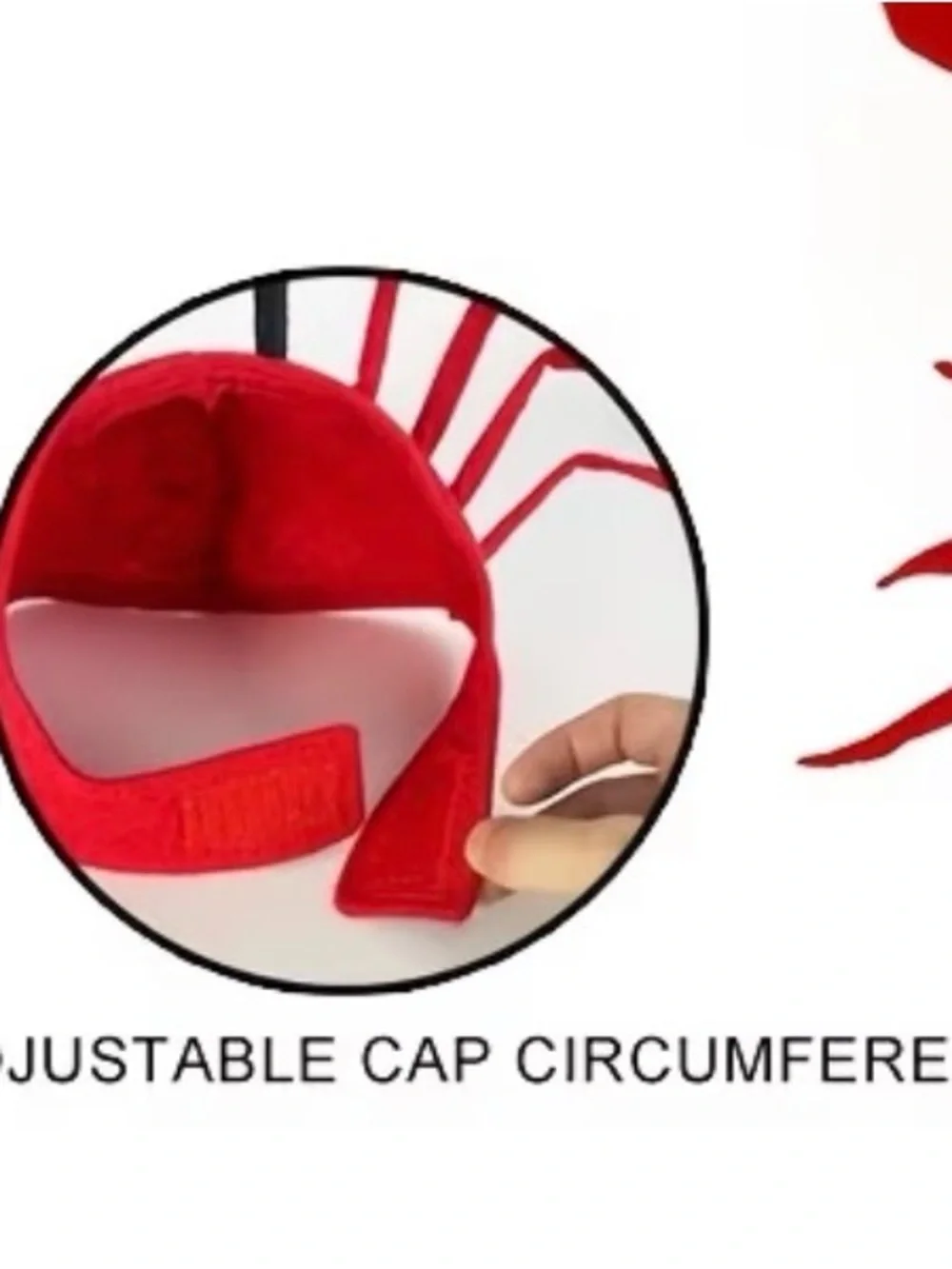 5 Red Crab Asjustable Hats - Cute Crab Caps